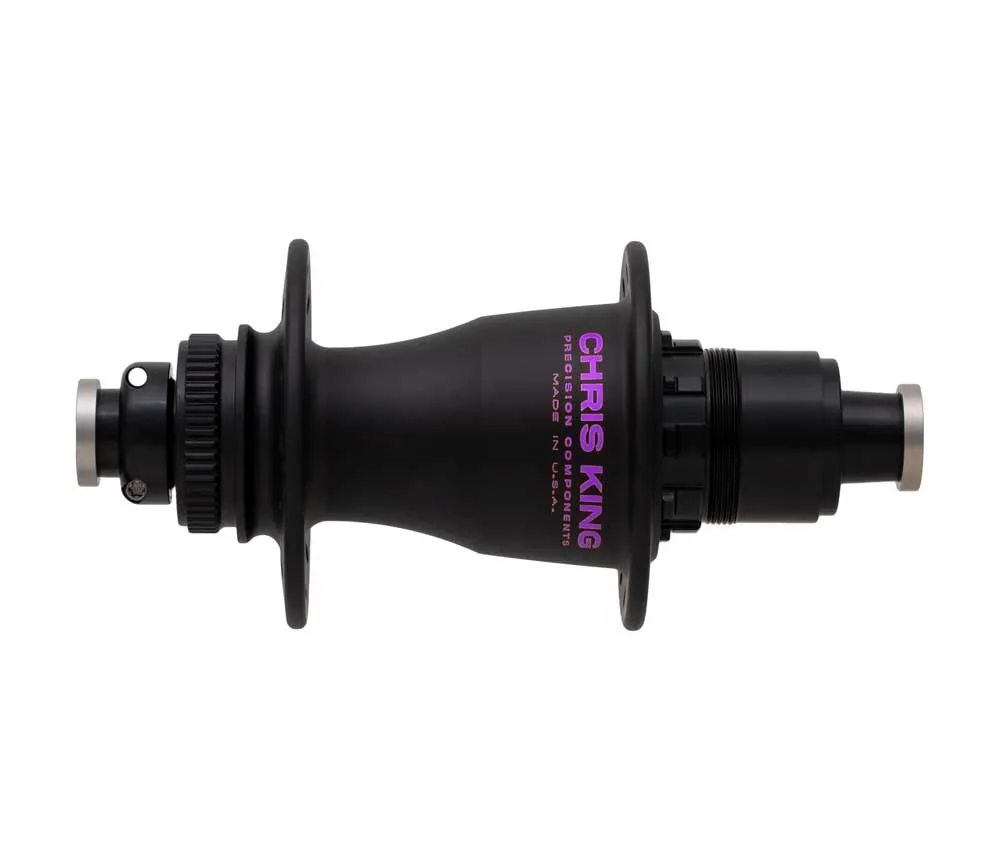 Chris King Rear Hub Ceramic Disc Centerlock Boost 12x148 two-tone black punch | black-violet 32-hole