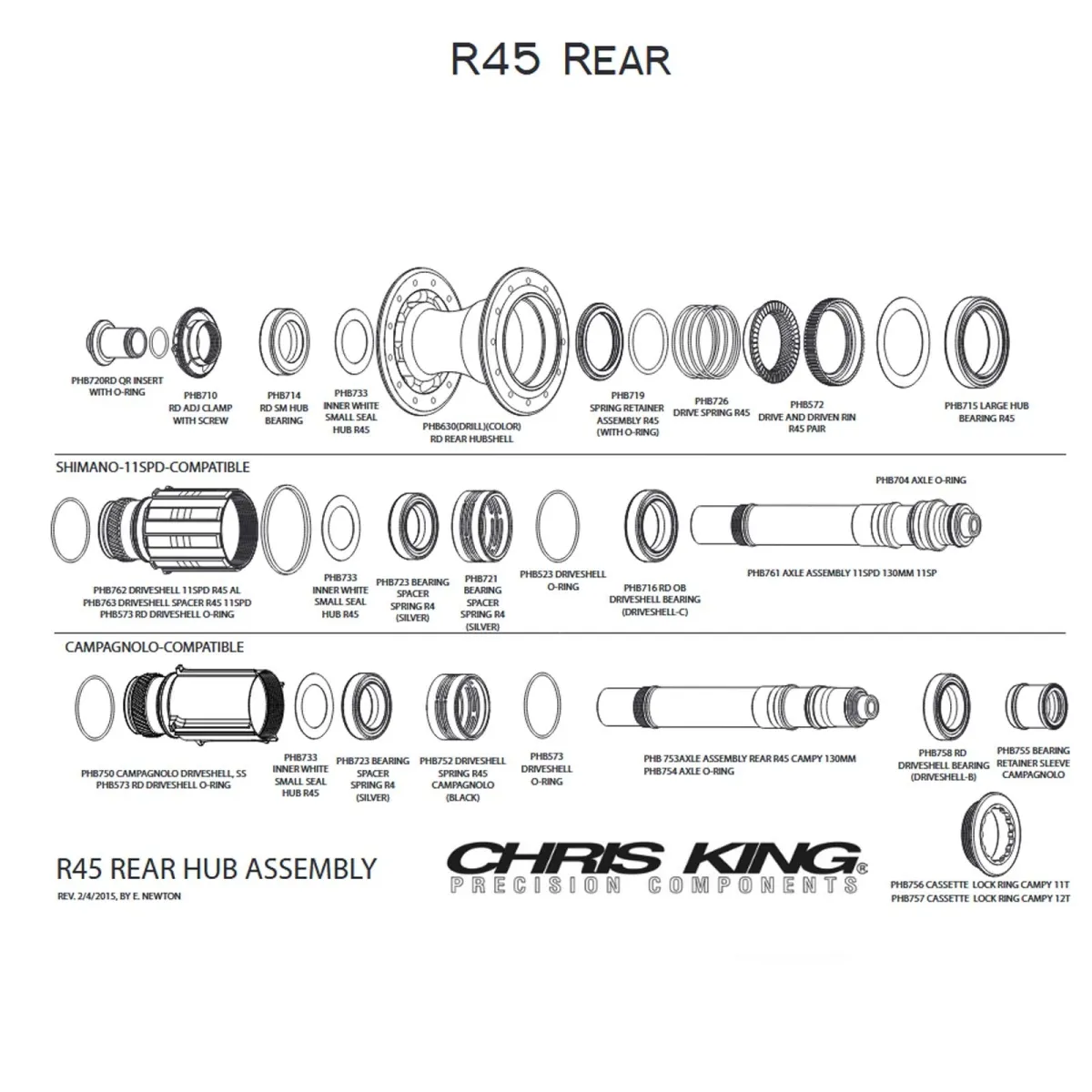 Chris King R45 Rear Hub Ceramic SSP 10x130 silver | silver 28-hole