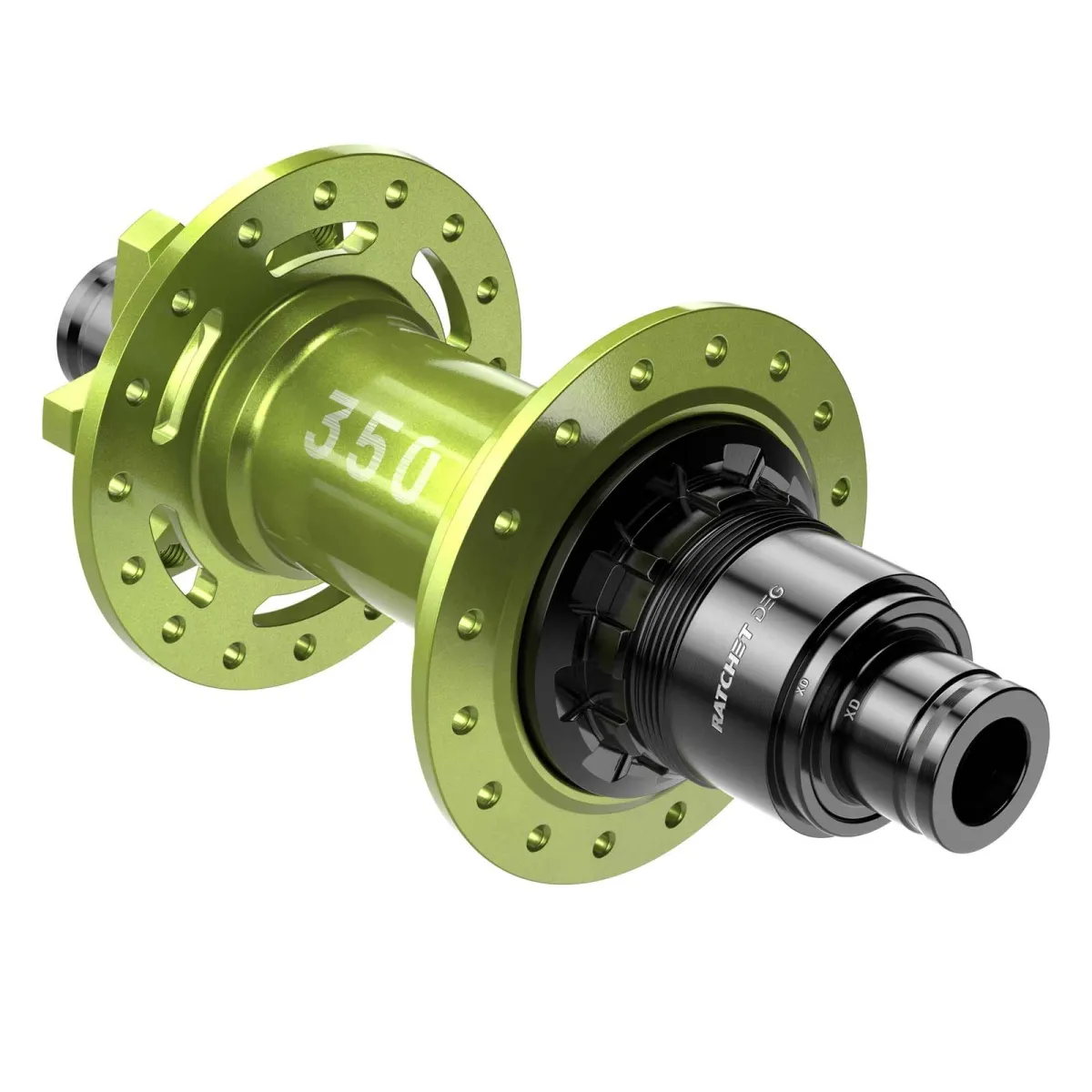 DT Swiss 350 DEG Classic Rear Hub Disc 6-Hole Boost 148 LTD Green | 32-Hole Rotor XD - Remaining stock
