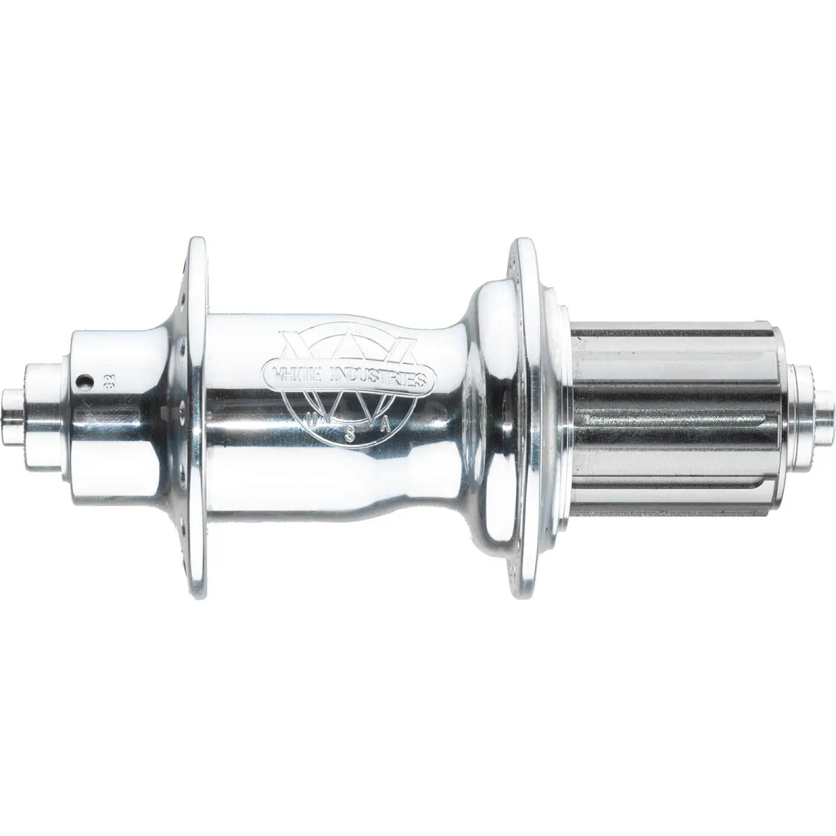 White Industries Rear Hub M15 Rim Brake | SSP 10x130mm 40-hole Rotor HG Silver