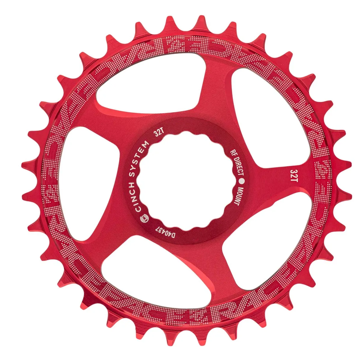 Race Face Chainring 1x Cinch Direct Mount 3mm Offset Narrow Wide red 32 teeth