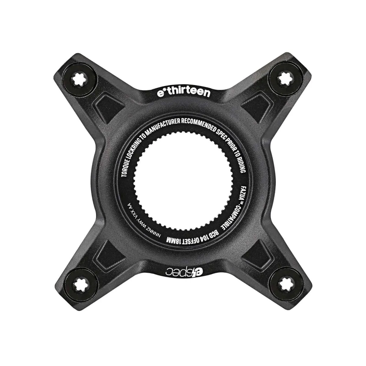 e*thirteen eSpec Chainring Adapter | Direct Mount Fazua Ride 60 - 4-arm 104 mm bolt circle