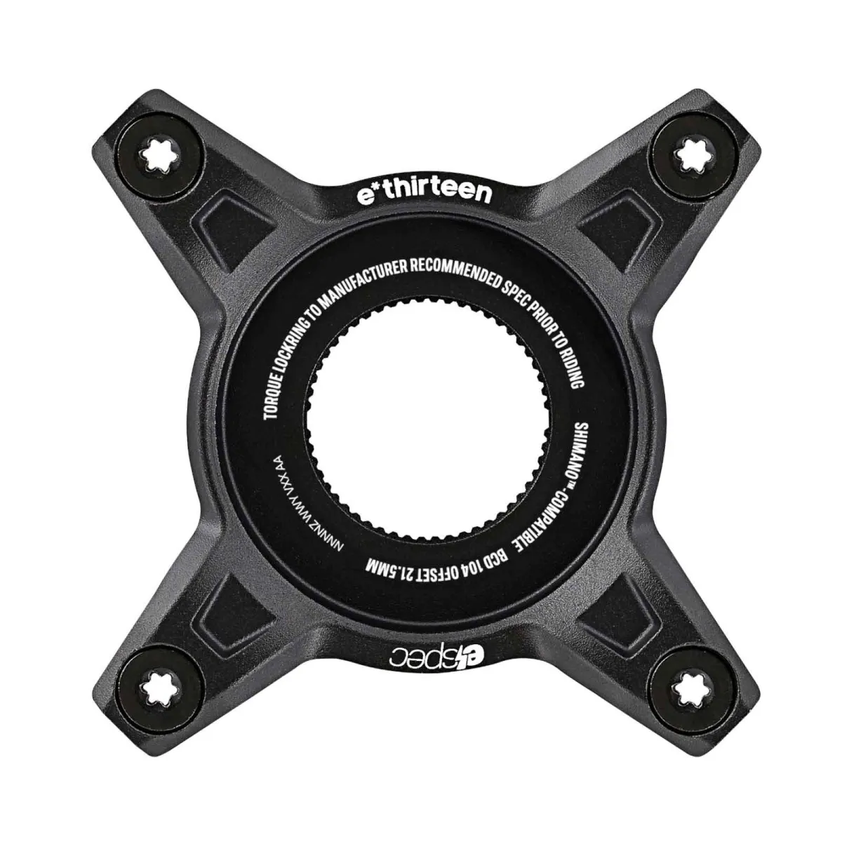 e*thirteen eSpec Chainring Adapter | Direct Mount Shimano Steps EP8 – 4-arm, 104 mm bolt circle