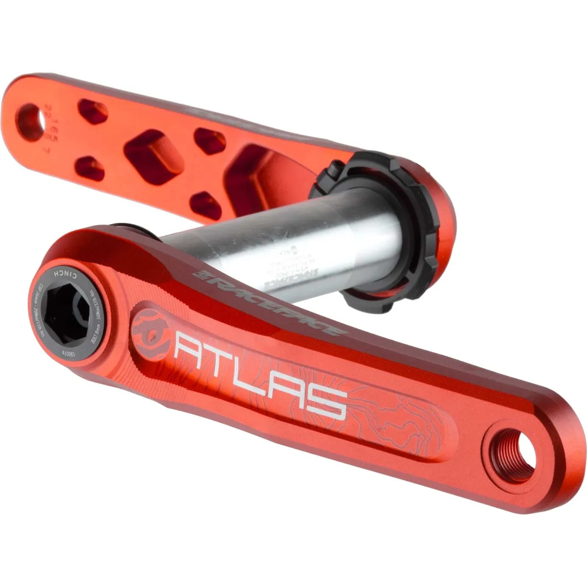 Race Face Atlas Cranksets Cinch 68–73 mm | 136 mm spindle, red, 170 mm