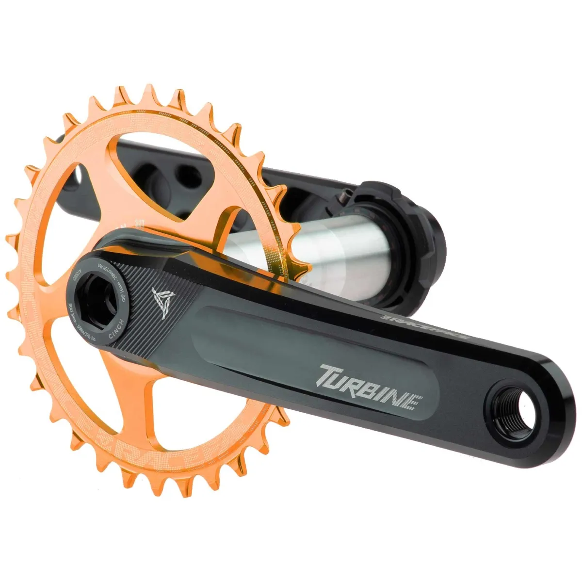 Race Face Turbine Crank Cinch | 136mm spindle length 165 mm | Narrow Wide chainring