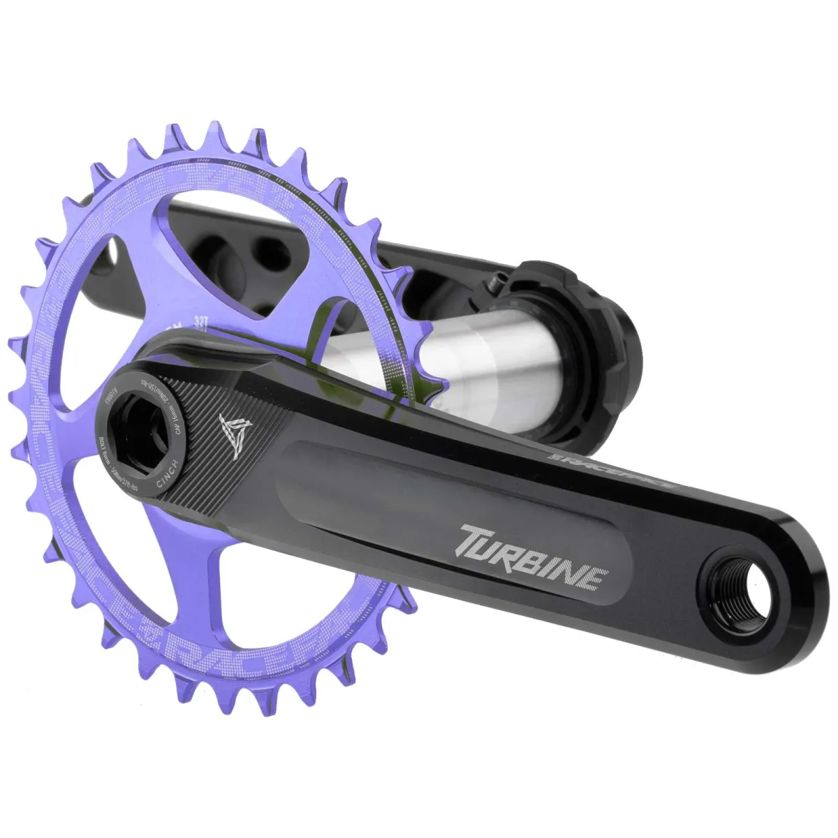 Race Face Turbine Crank Cinch | 136mm spindle length 160 mm | Narrow Wide chainring