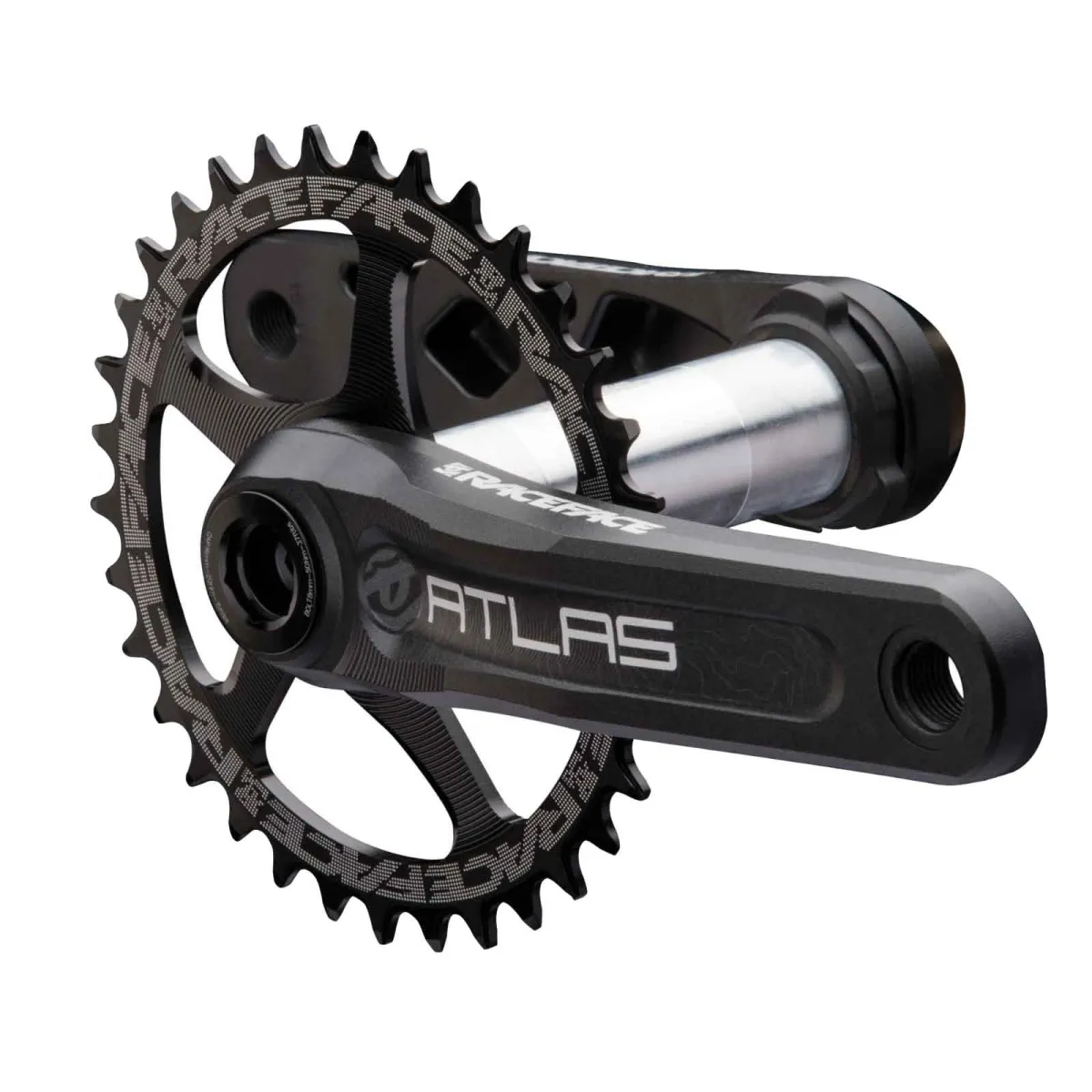 Race Face Atlas Crank Cinch 68–73 mm | DH 136 mm axle with narrow-wide chainring | Length 170 mm