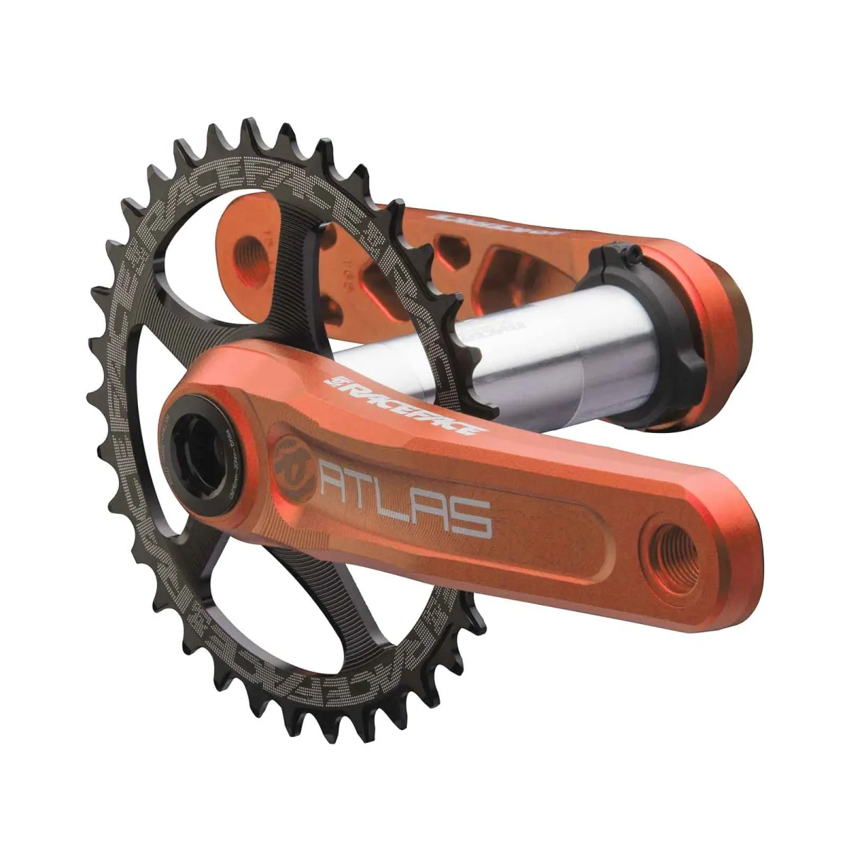 Race Face Atlas Crank Cinch 68–73 mm | DH 136 mm axle with narrow-wide chainring | Length 175 mm