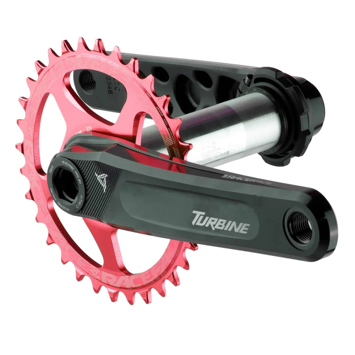 Race Face Turbine Crank Cinch | 136mm spindle length 160 mm | Narrow Wide chainring
