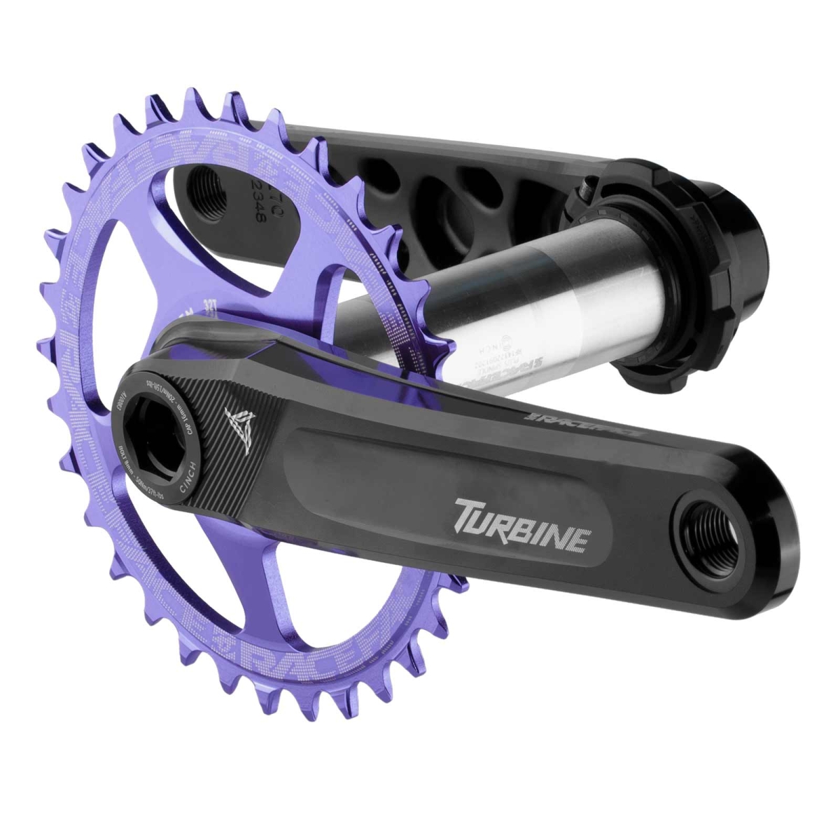 Race Face Turbine Crankset | 136mm spindle, 175mm length | Narrow-wide chainring
