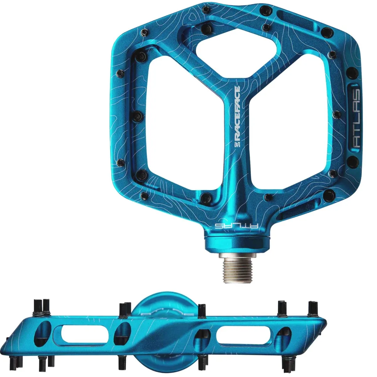 Race Face Atlas platform pedals, turquoise
