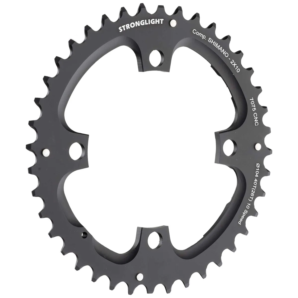 Stronglight MTB chainring 10x2-speed Shimano 104 LK outer 42 teeth black