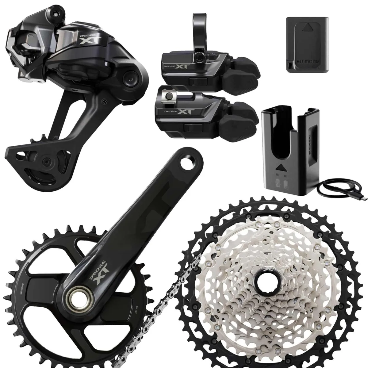Shimano Deore XT Di2 wireless 12-speed M8250 cassette, 10–51 teeth