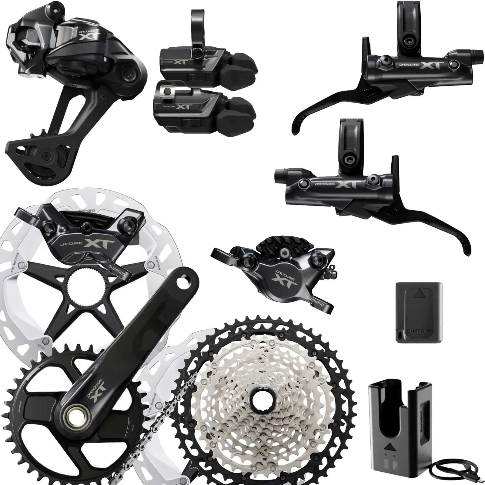 Shimano Deore XT Di2 wireless disc groupset complete | 12-speed M8250 cassette 10-51 teeth