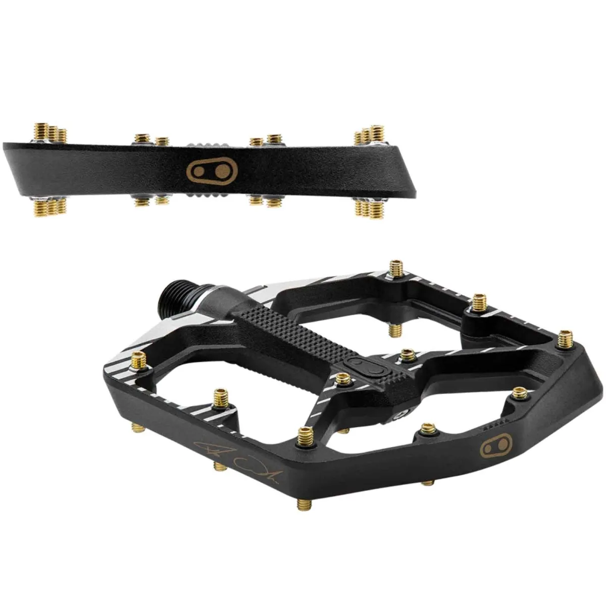 Crankbrothers Stamp 7 Platform Pedals Fabio Wibmer Edition black and white, small