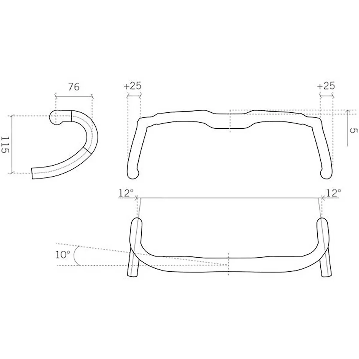FSA AGX K-Wing Carbon Gravel Road Handlebar, width 40 cm