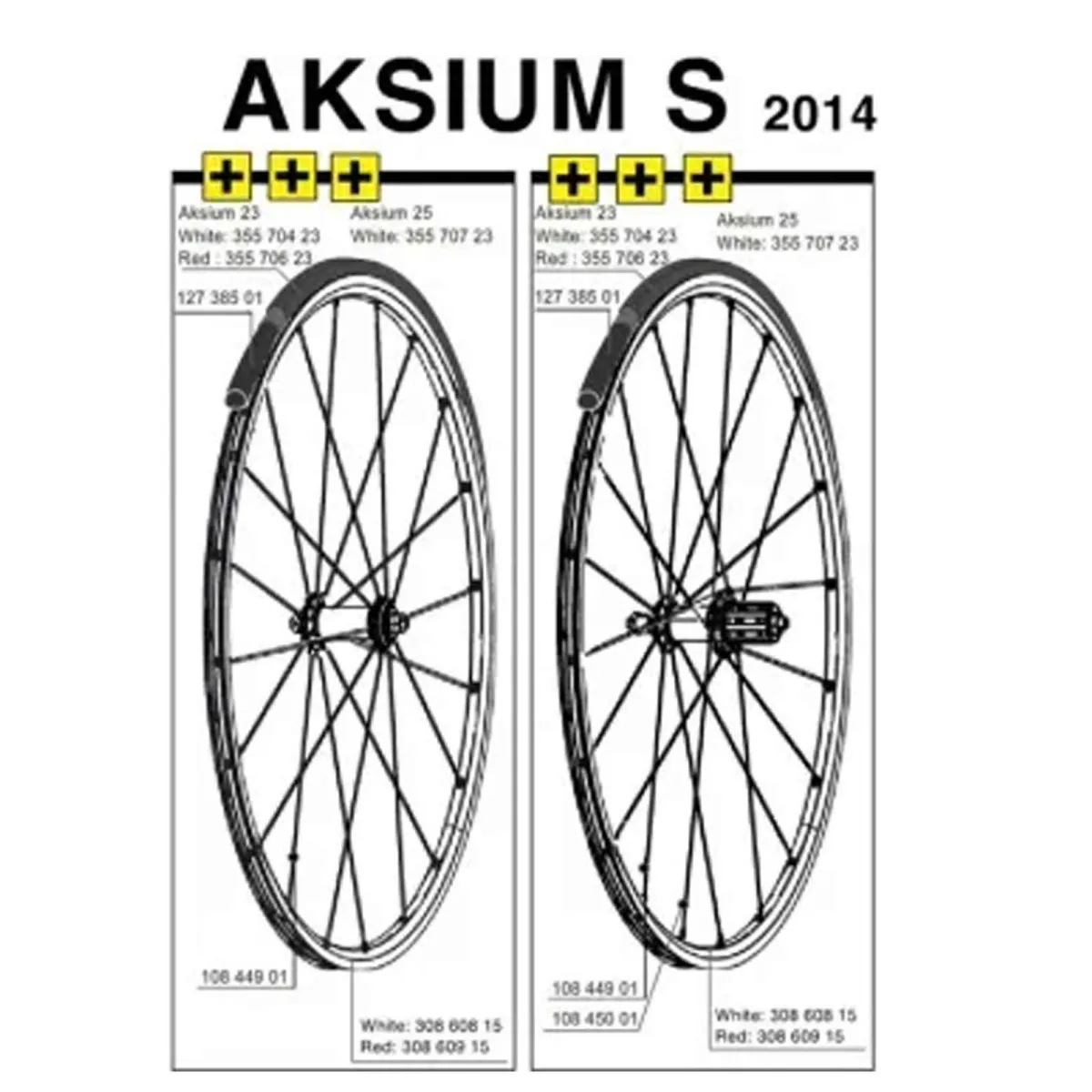Mavic Aksium Aksium S Replacement Spoke, Rear Wheel Right, 298 mm