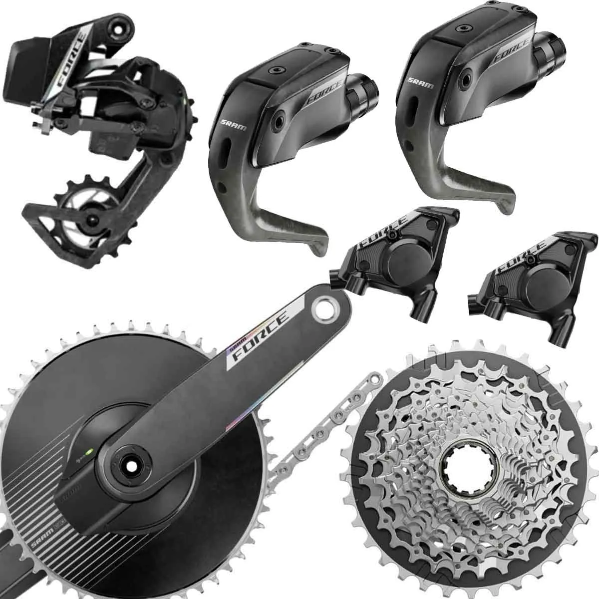 Sram Force AXS E1 Aero TT Groupset Aero Power Meter Disc 12x1-speed