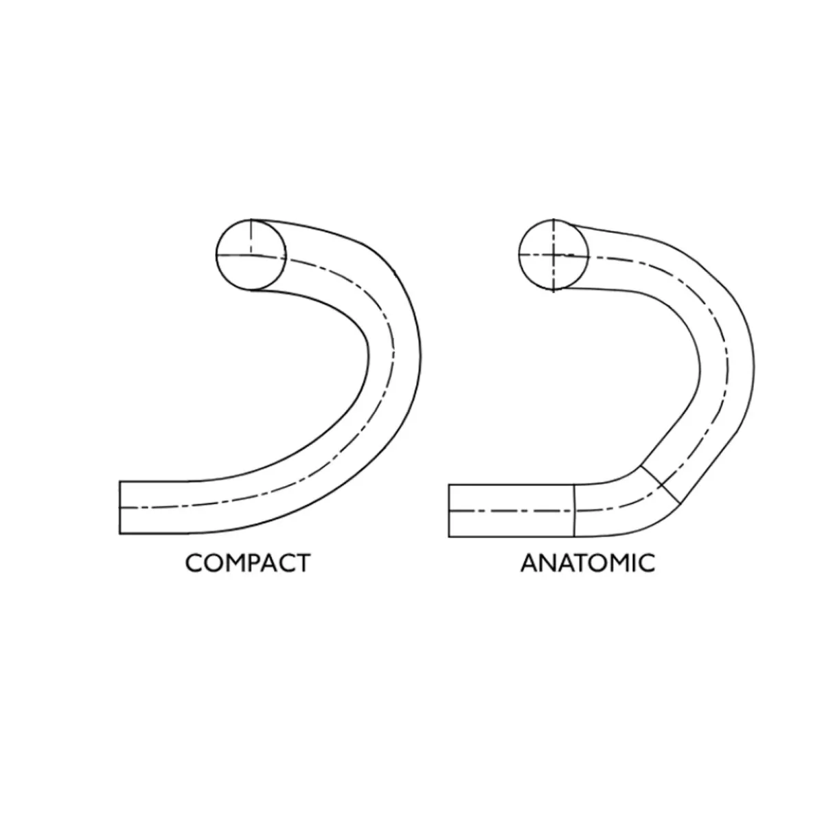 Pro Vibe Anatomic Aluminium Road Bike Handlebar, Width 38 cm