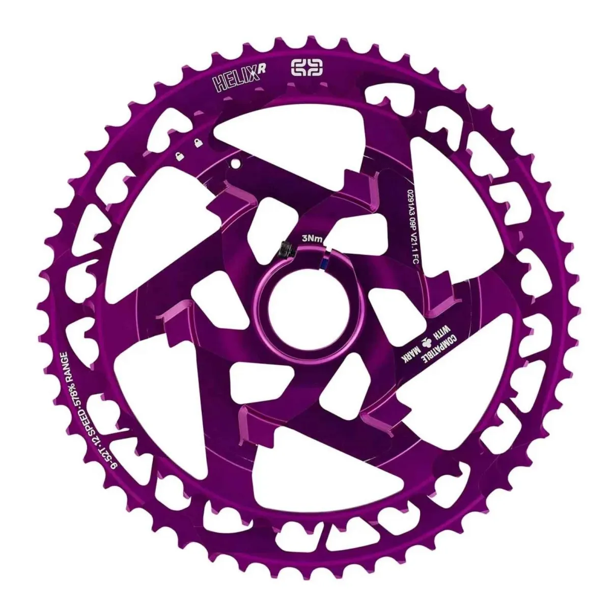e*thirteen Helix Race E-Bike / Gravel XD Cassette 12-speed 13-52 tooth range Eggplant