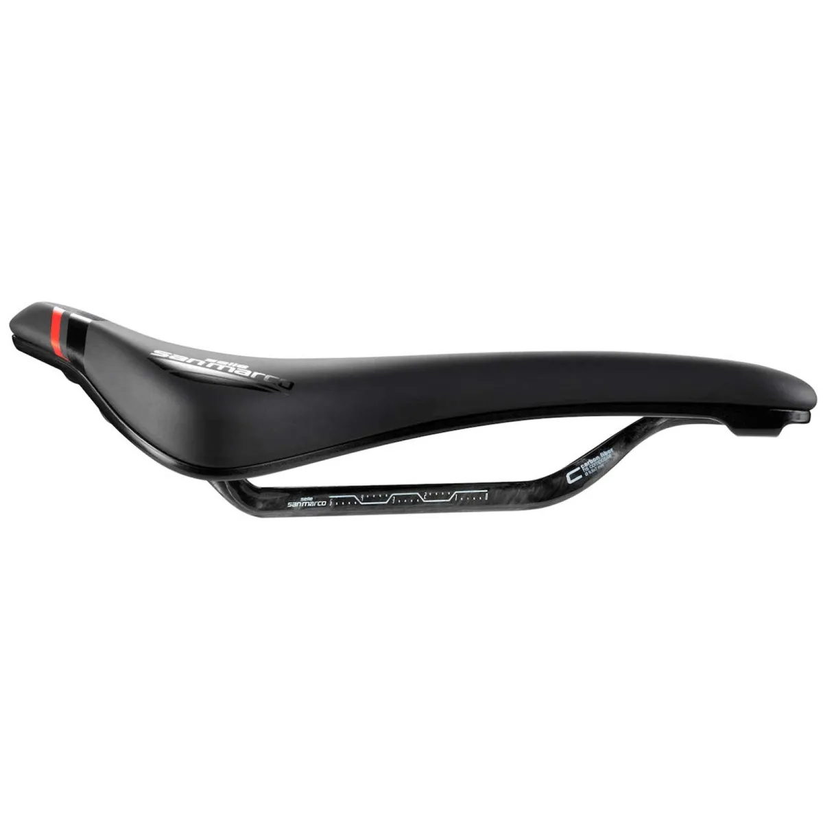 Selle San Marco Ground Carbon FX Saddle L3 Wide Open Fit black Carbon frame