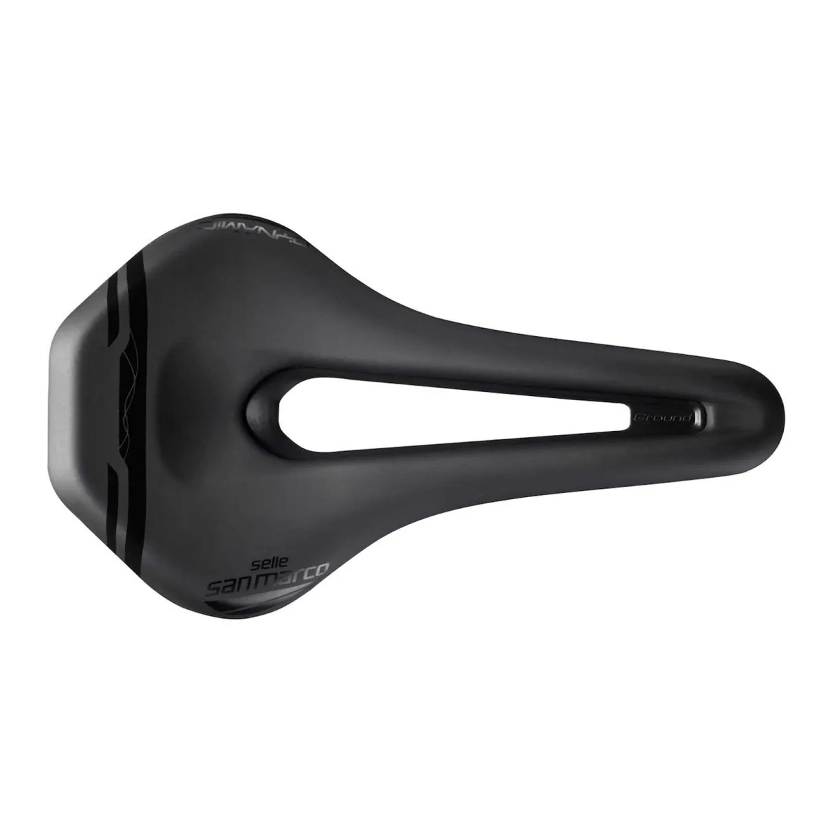 Selle San Marco Ground Dynamic S3 Narrow Open Fit Saddle, Black, Manganese Frame