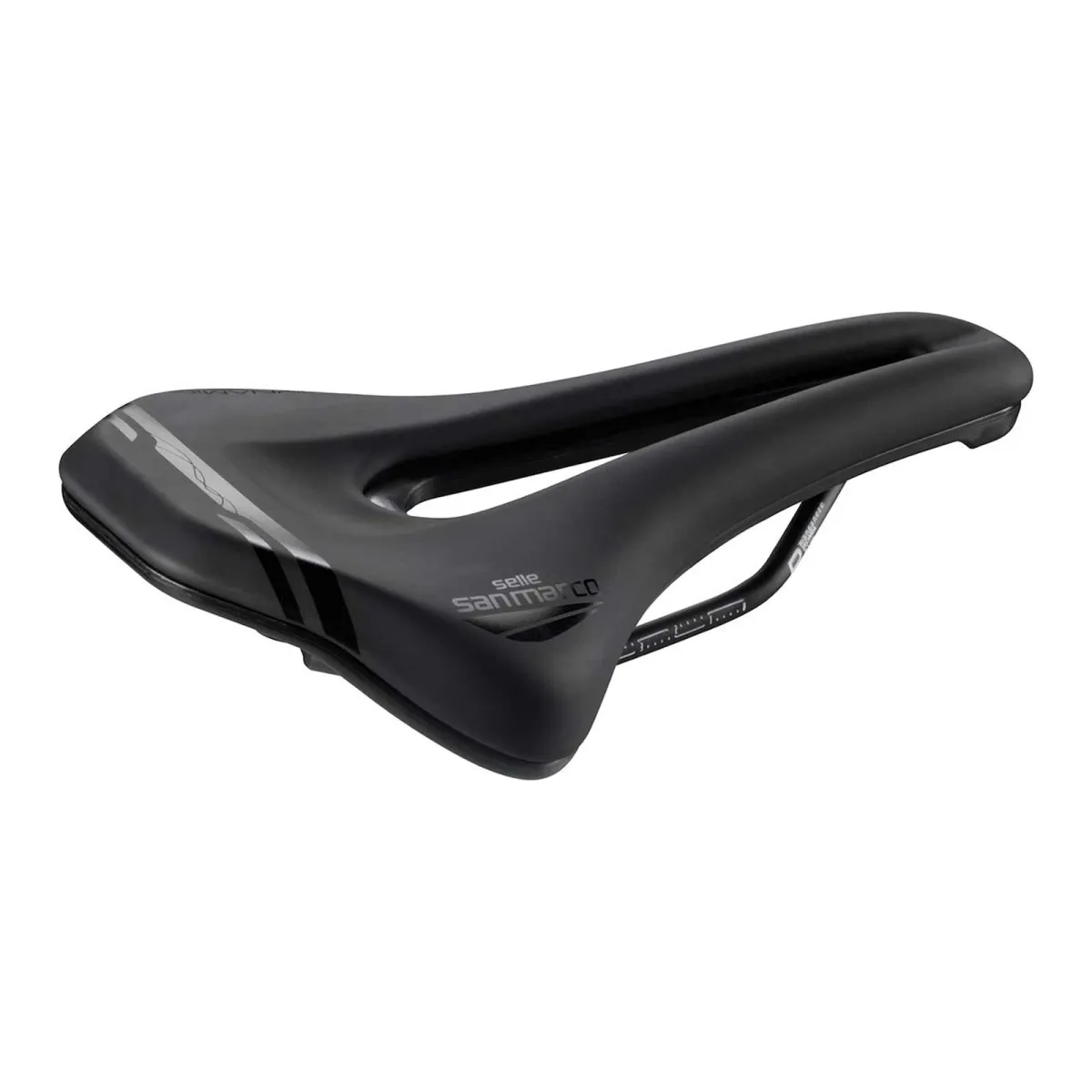 Selle San Marco Ground Dynamic S3 Narrow Open Fit Saddle, Black, Manganese Frame