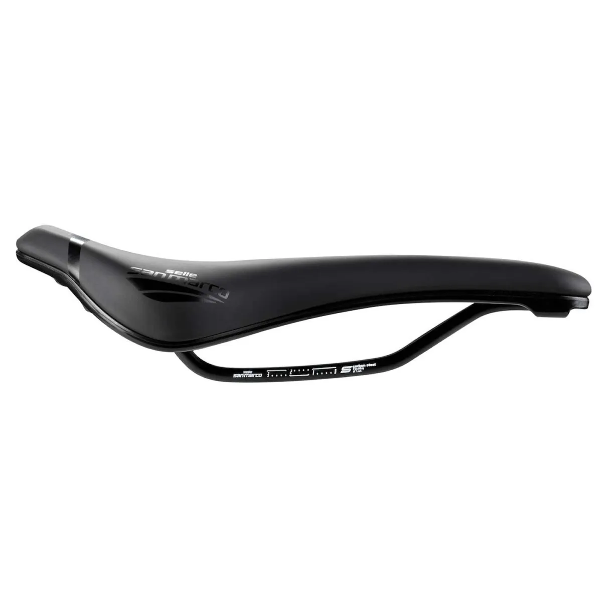 Selle San Marco Ground Sport Saddle L3 Wide Open Fit black, steel frame
