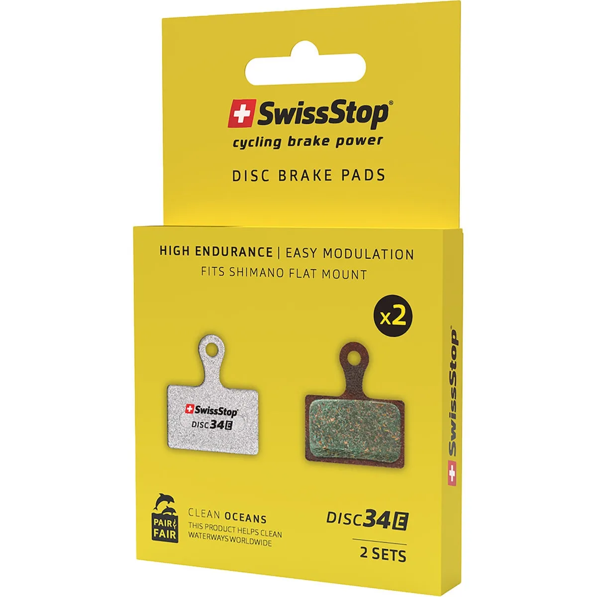 SwissStop Disc 34 E Brake Pads | 2-piston Shimano Flat Mount | 2 pairs