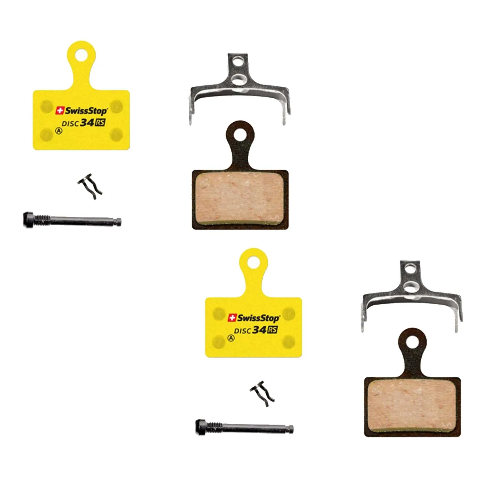 SwissStop Disc 34 RS quiet brake pads | 2-piston Shimano Flat Mount | 2 pairs