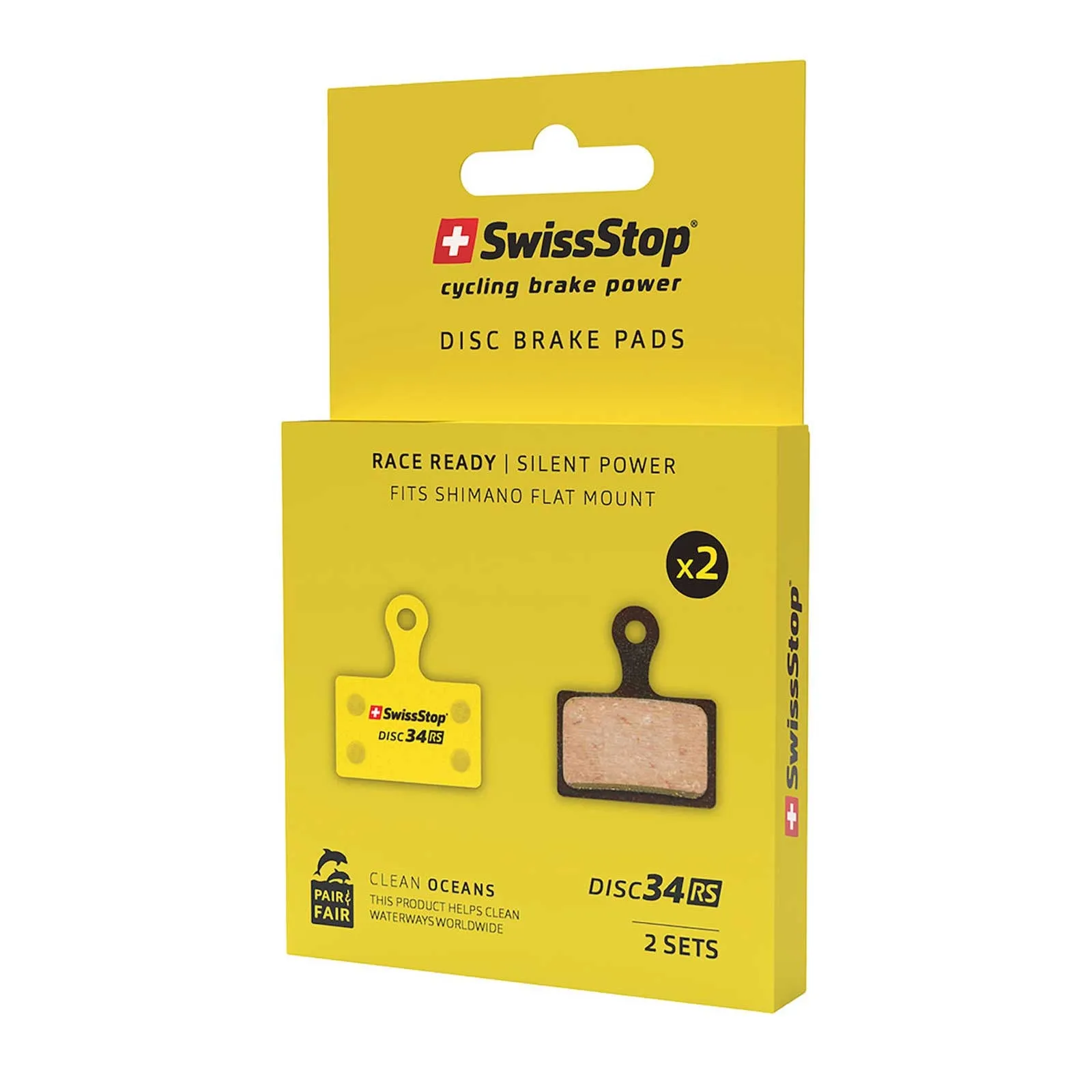 SwissStop Disc 34 RS quiet brake pads | 2-piston Shimano Flat Mount | 2 pairs