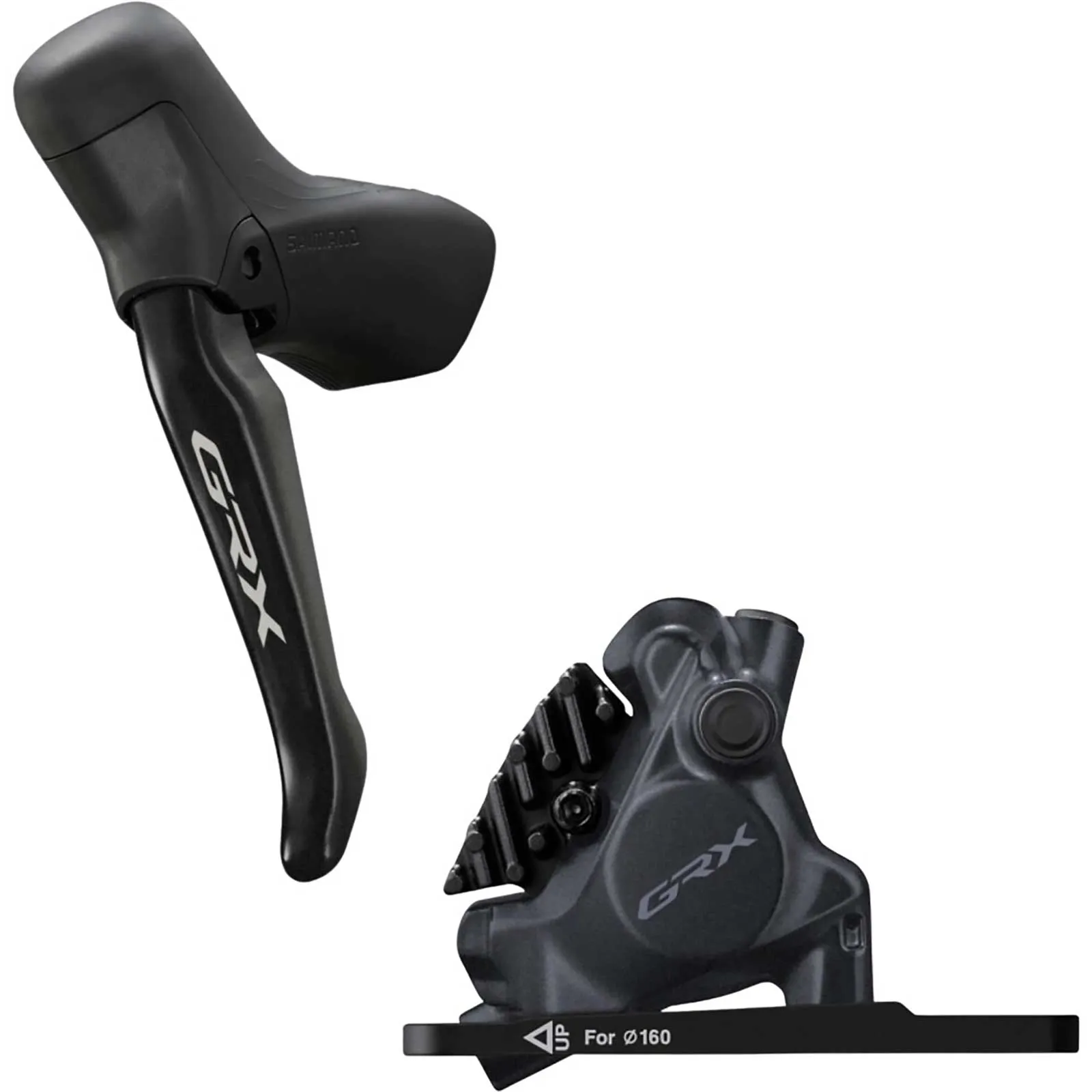 Shimano GRX disc brake lever BL-RS717-L (left) + brake caliper BR-RX410 (complete set)