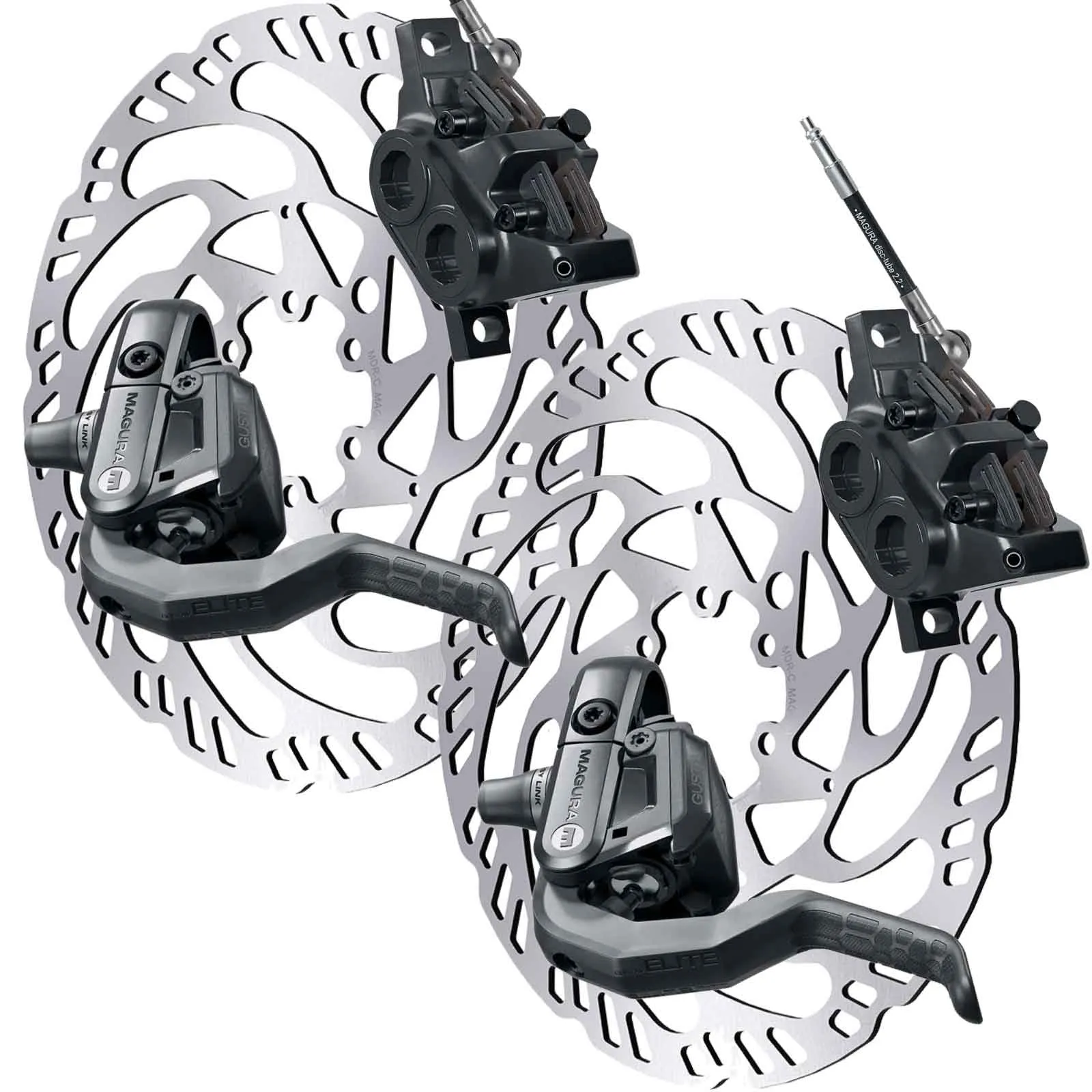 Disc Brake Set | Magura Gustav Elite disc brakes + MDR-C Disc 6-hole discs, complete