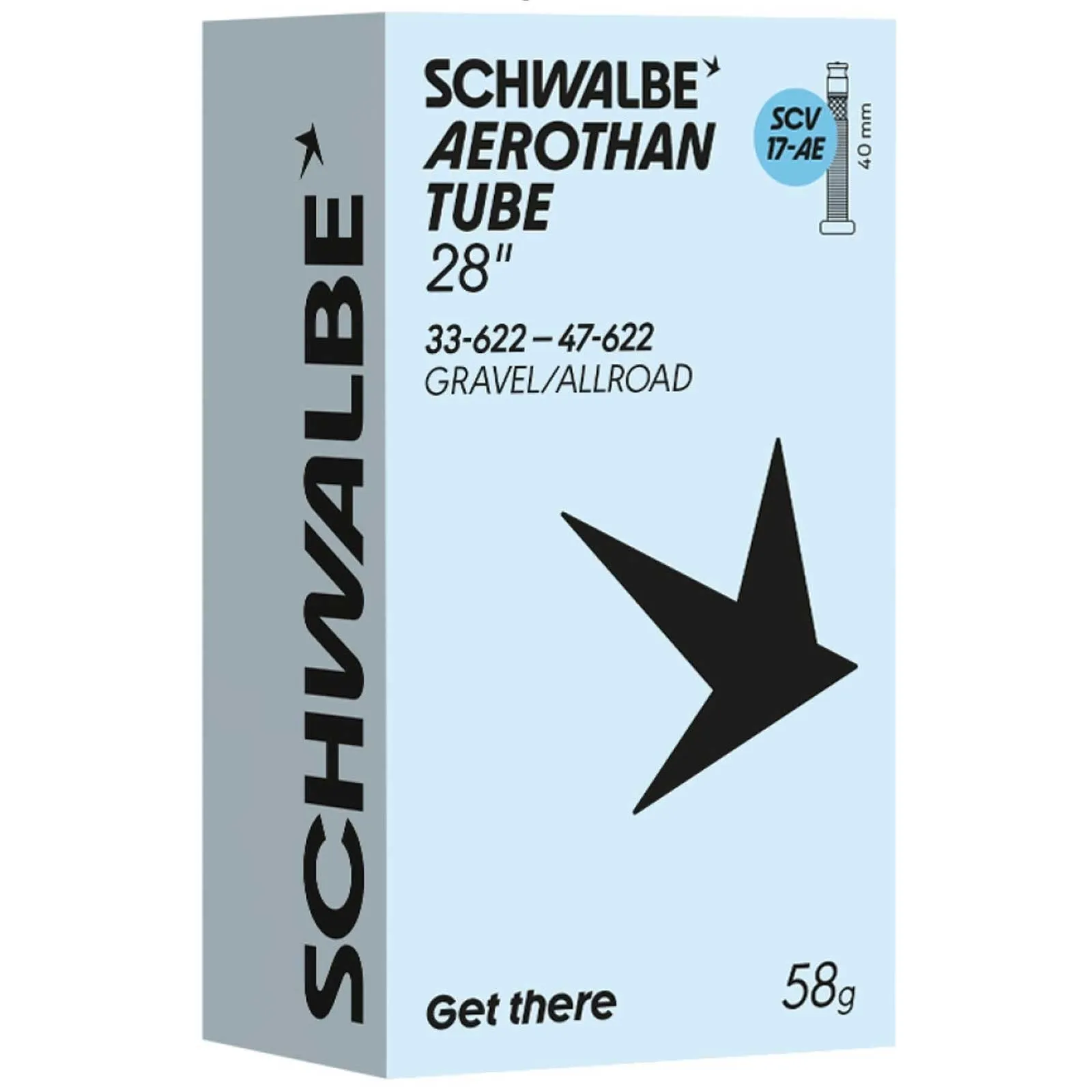 Schwalbe Aerothan SCV17-AE All-road/Gravel TPU Inner Tube 28 inches | 33-47 x 622 Clik Valve 40 mm