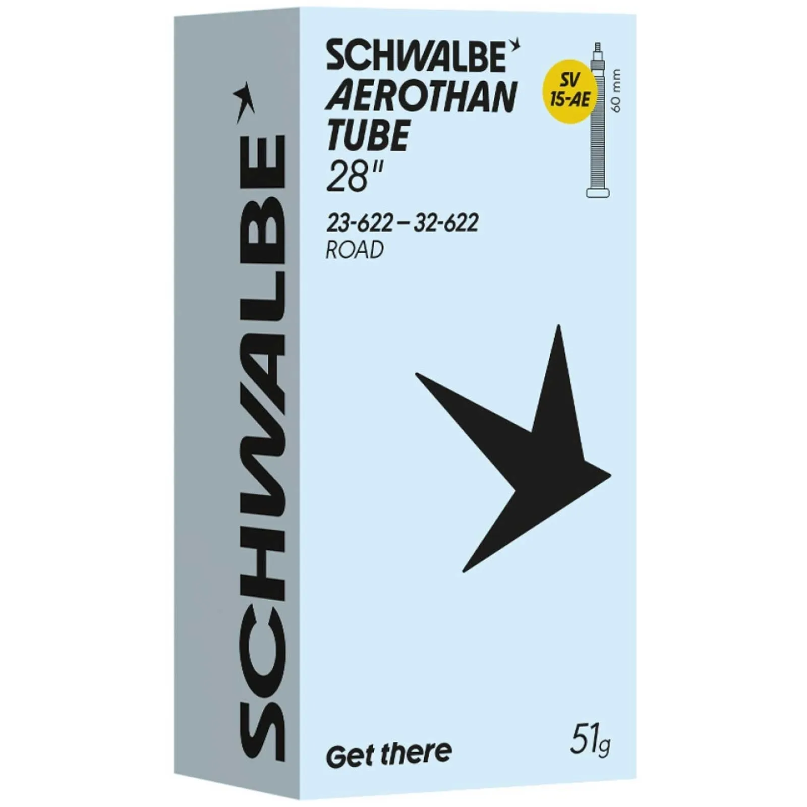 Schwalbe Aerothan SV15-AE Road TPU Inner Tube 28 inches | 23-32 x 622 Sclaverand valve 60 mm