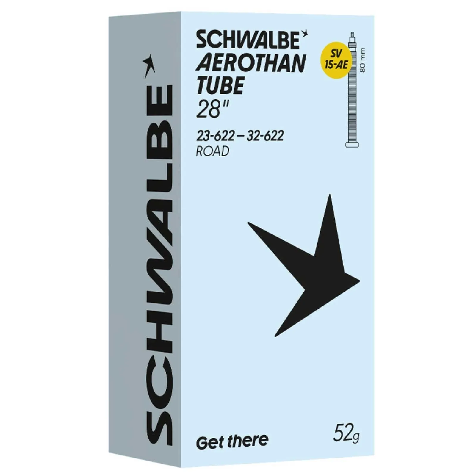 Schwalbe Aerothan SV15-AE Road TPU Inner Tube 28 inches | 23-32 x 622 Sclaverand valve 80 mm