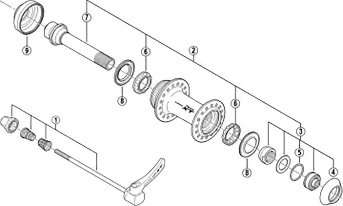 Shimano Deore XT HB-M8000 Disc Front Hub Spare Part | O-ring, right, No. 5
