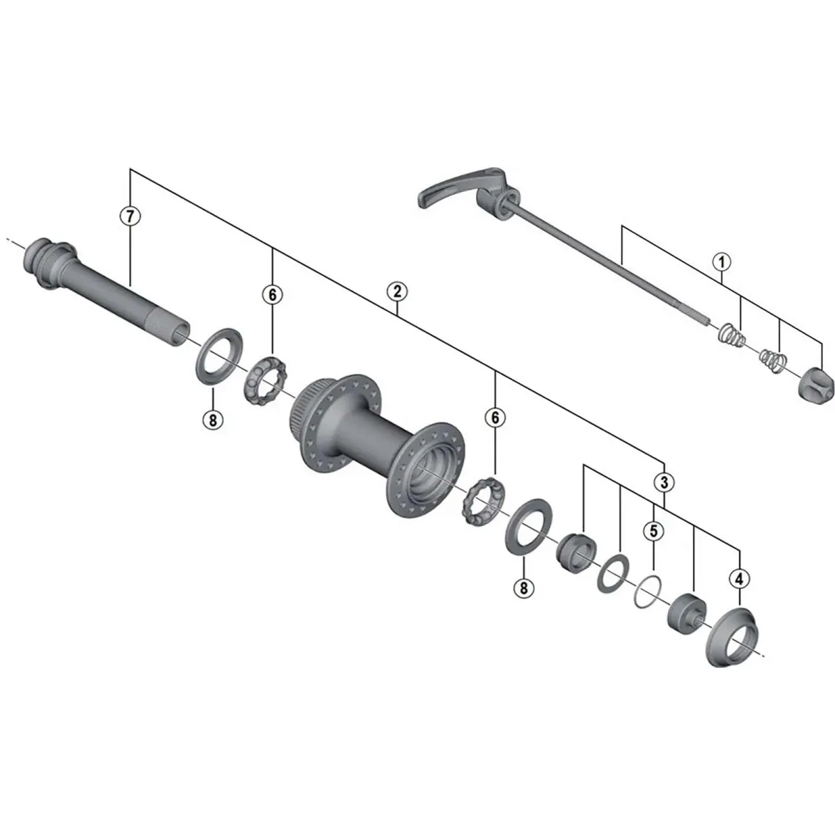 Shimano Deore XT HB-M8000 Disc Front Hub Spare Part | O-ring, right, No. 5