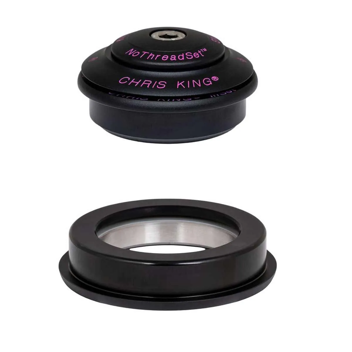 Chris King InSet i2 Headset Tapered 1 1/8 - 1.5 inch 3D two-tone black/punch | black Decor violet ZS44/28.6 - ZS56/40