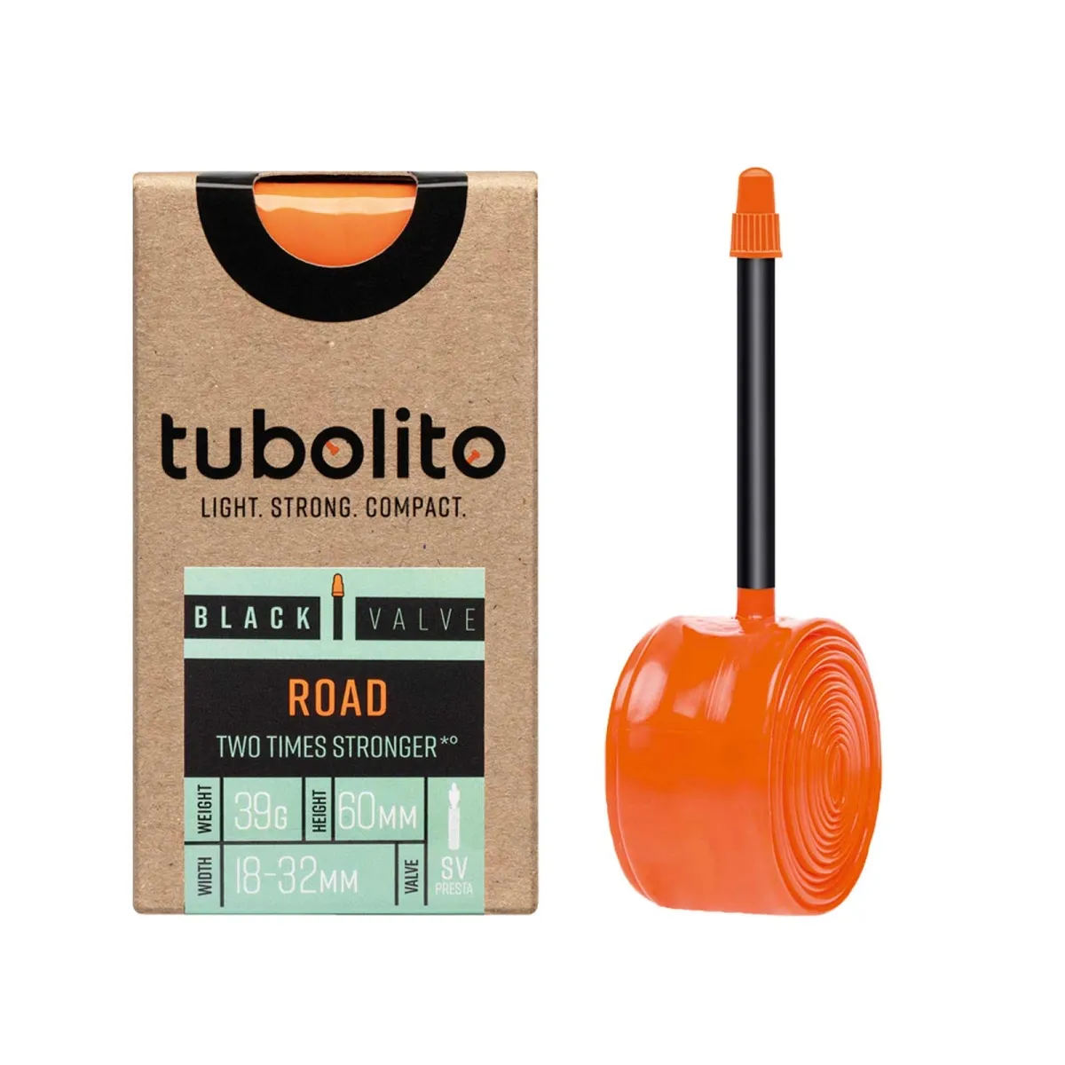 Tubolito Tubo Road 700C Inner Tube – 28 inches x 18–32 mm Schlauvand valve 60 mm black