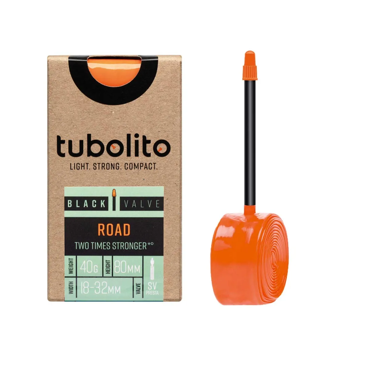 Tubolito Tubo Road 700C inner tube – 28 inches x 18–32 mm, Sclaverand valve, 80 mm, black