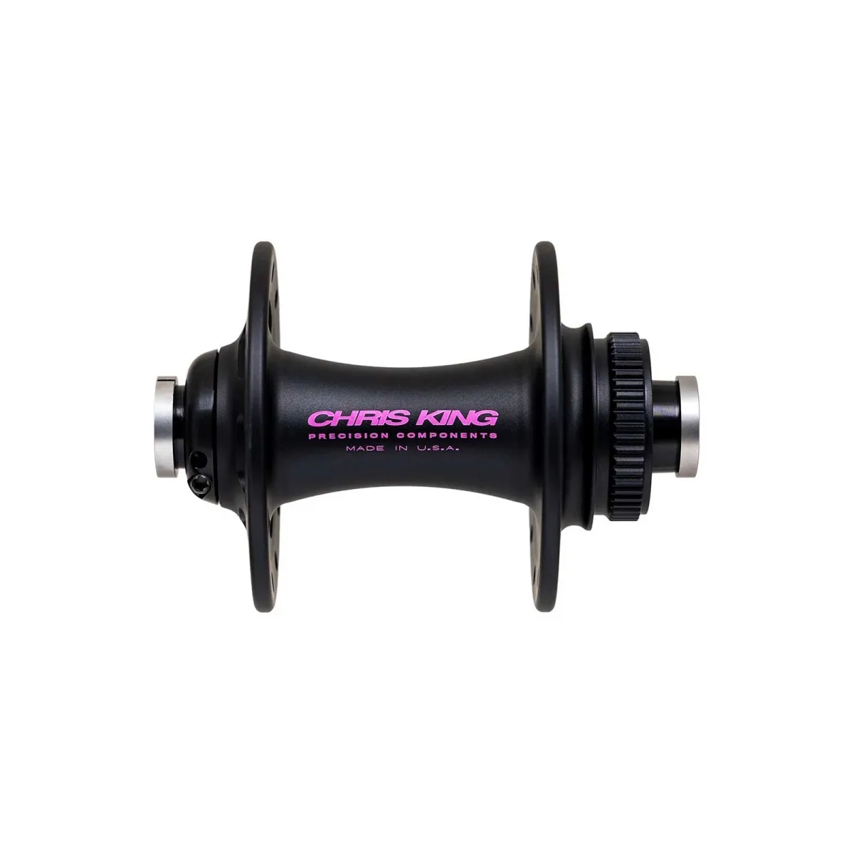 Chris King R45D front hub 12x100 Disc Centerlock 28-hole two-tone black punch | black-purple