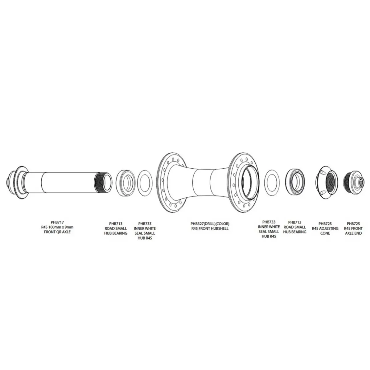 Chris King R45 Front Hub Ceramic SSP 9x100 silver | silver 32-hole