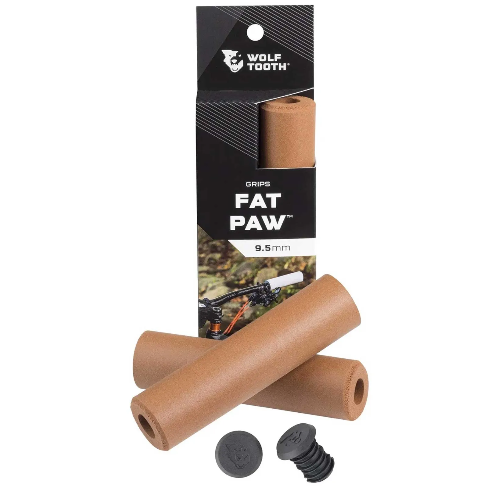 Wolf Tooth Fat Paw Handlebar Grips 36mm Colour: brown