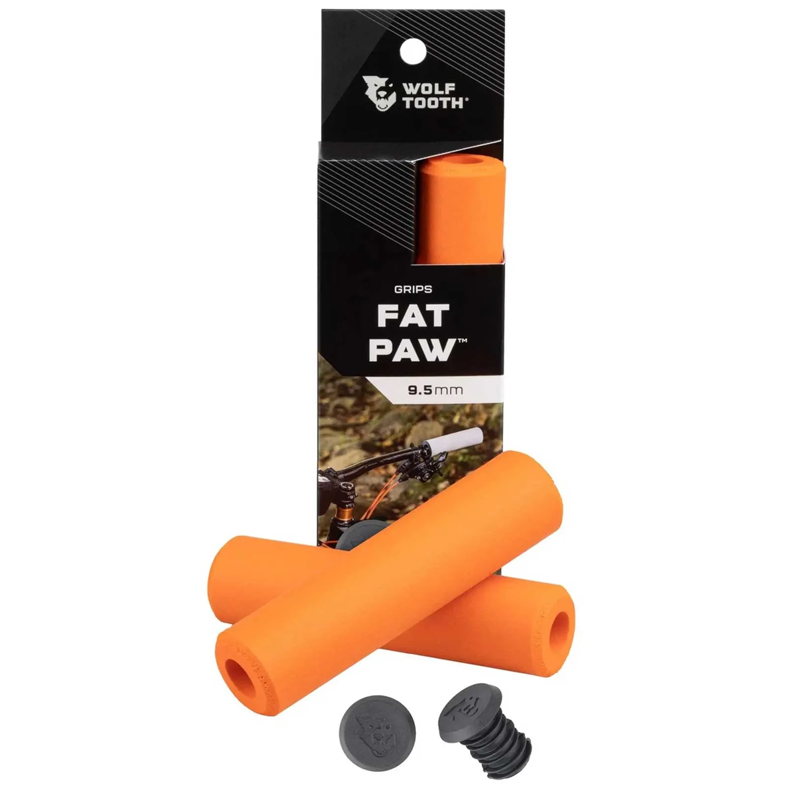 Wolf Tooth Fat Paw Handlebar Grips 36mm Colour: Orange
