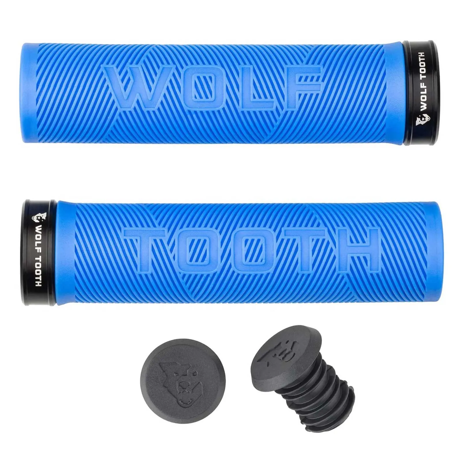 Wolf Tooth Echo Lock On Handlebar Grips 32mm Colour black/blue