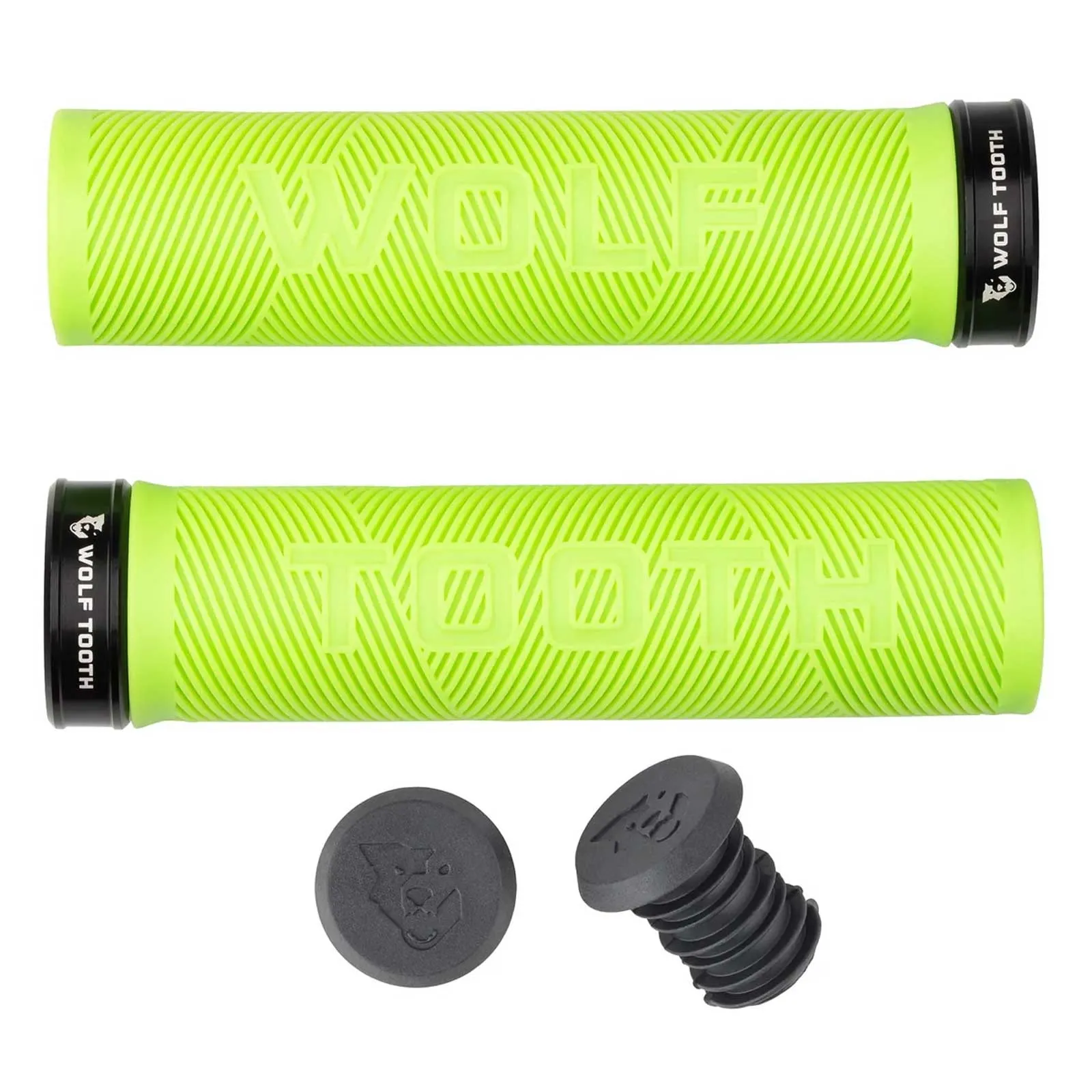 Wolf Tooth Echo Lock-On Handlebar Grips 32mm Colour: black/green
