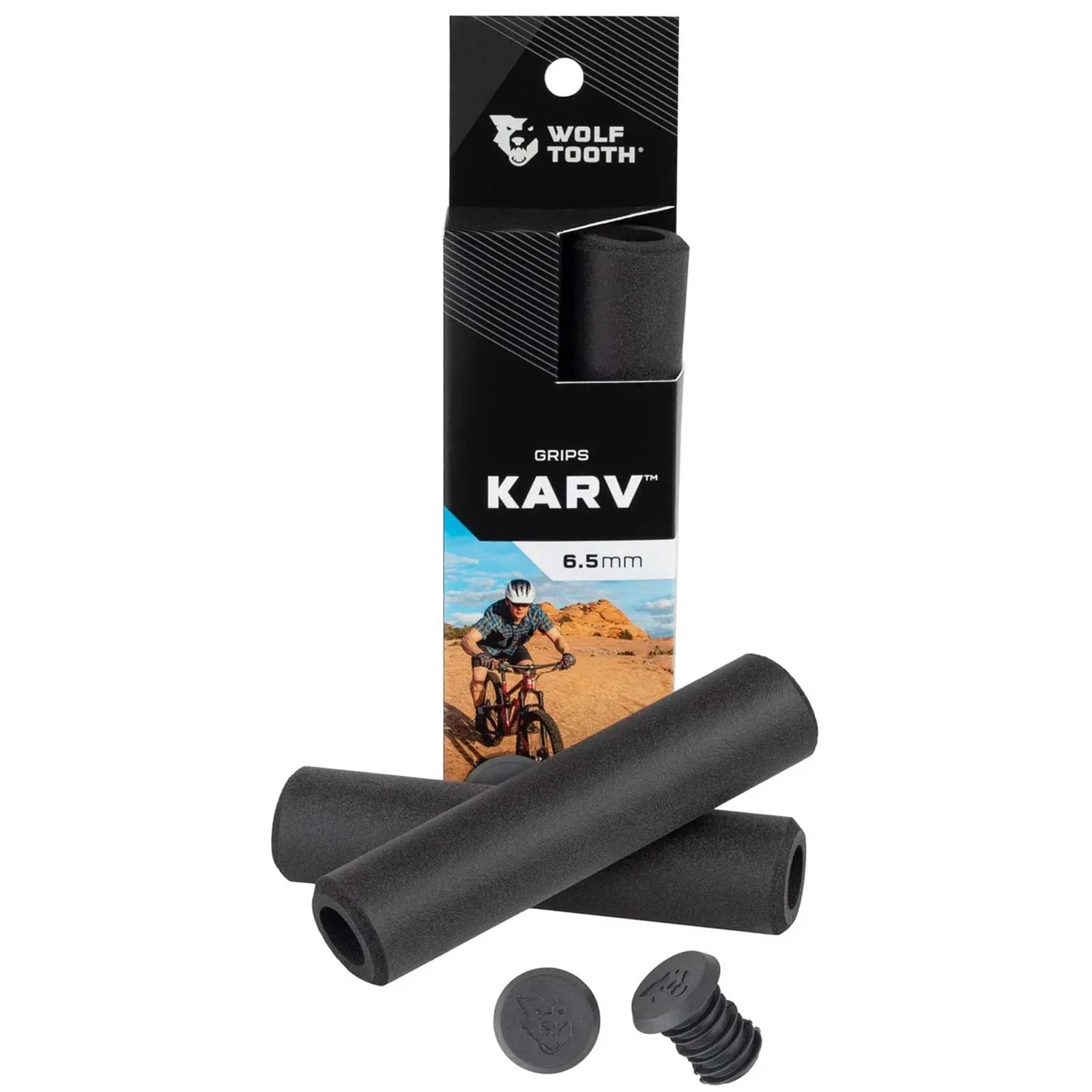 Wolf Tooth Karv Handlebar Grips 32mm Colour: black