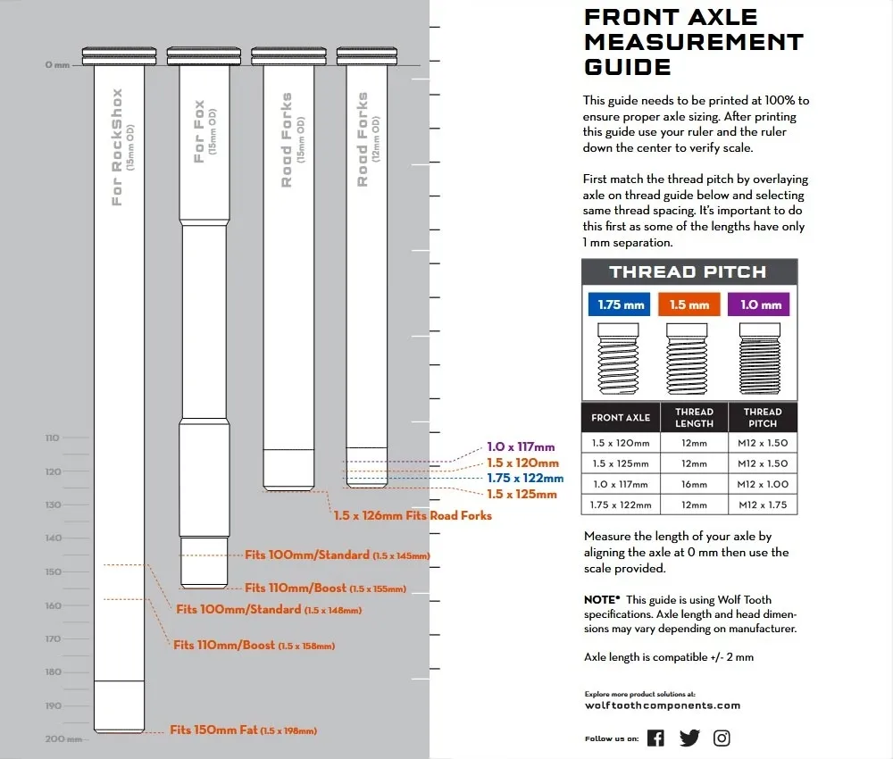 Wolf Tooth Thru-Axle - FOX Fork 15x100mm black