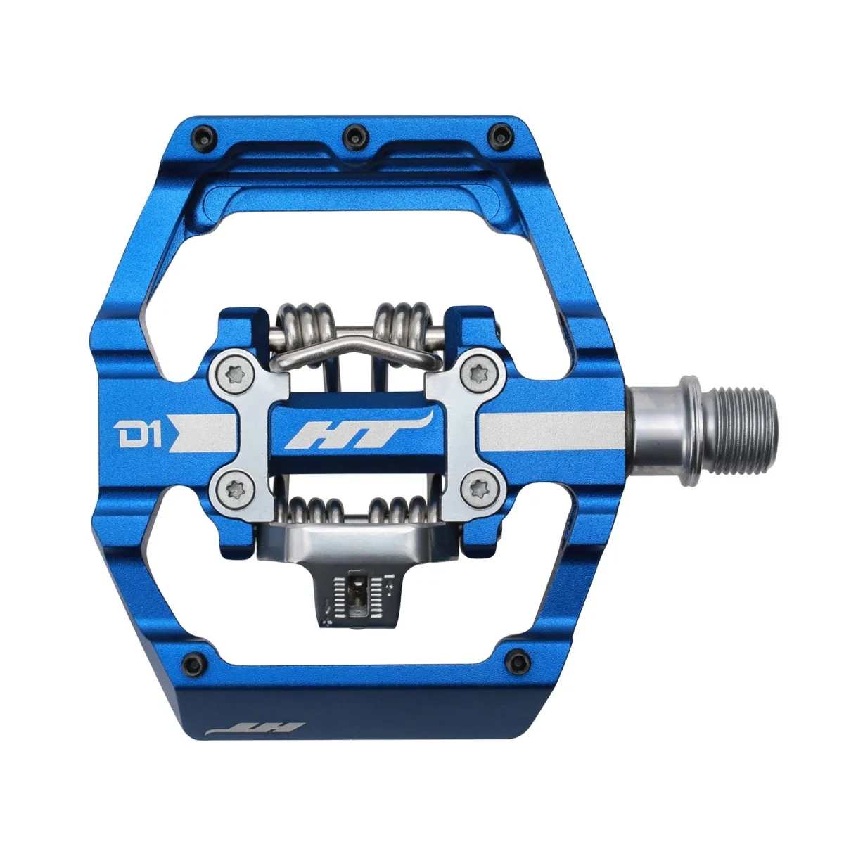 HT Components Platform Hybrid Pedals D1 Duo blue incl. cleats